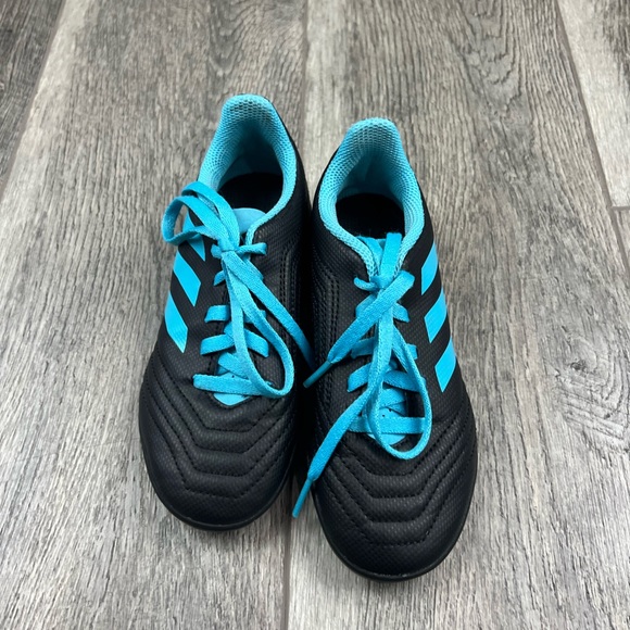 Adidas Kids Black/Blue Soccer Cleats - Picture 5 of 14